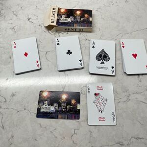 Vintage Kent III Lorillard Cigarettes Promotional Plastic Coated Playing Cards